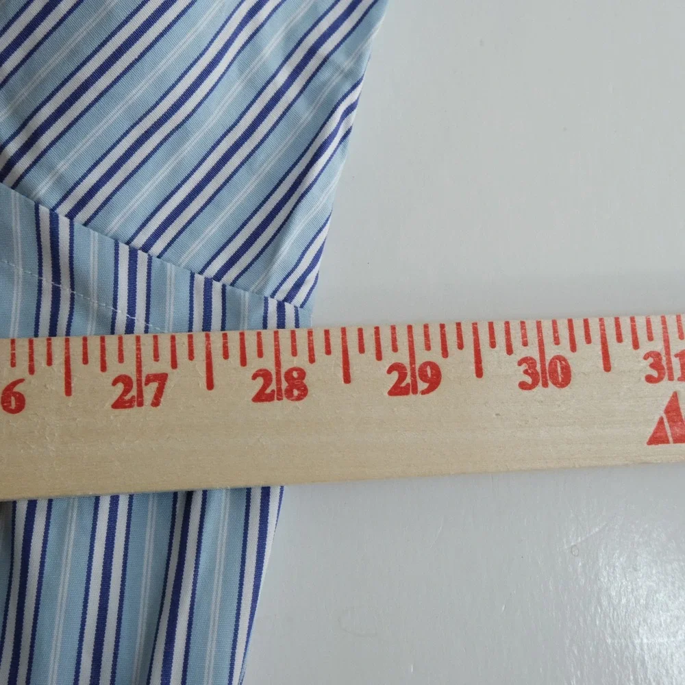 Polo Ralph Lauren XL Classic Fit Button Down Blue Striped 100% Cotton Mens